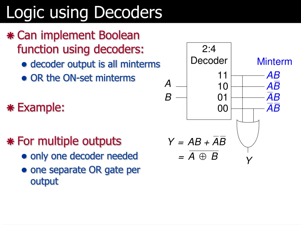 logic using decoders
