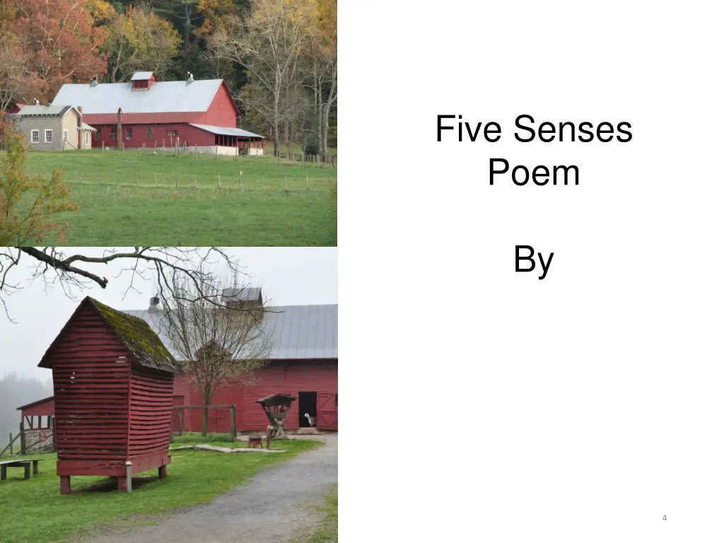 five senses poem
