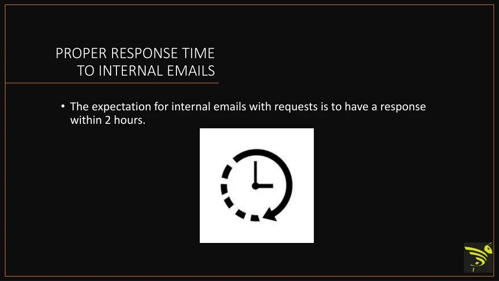 proper response time to internal emails