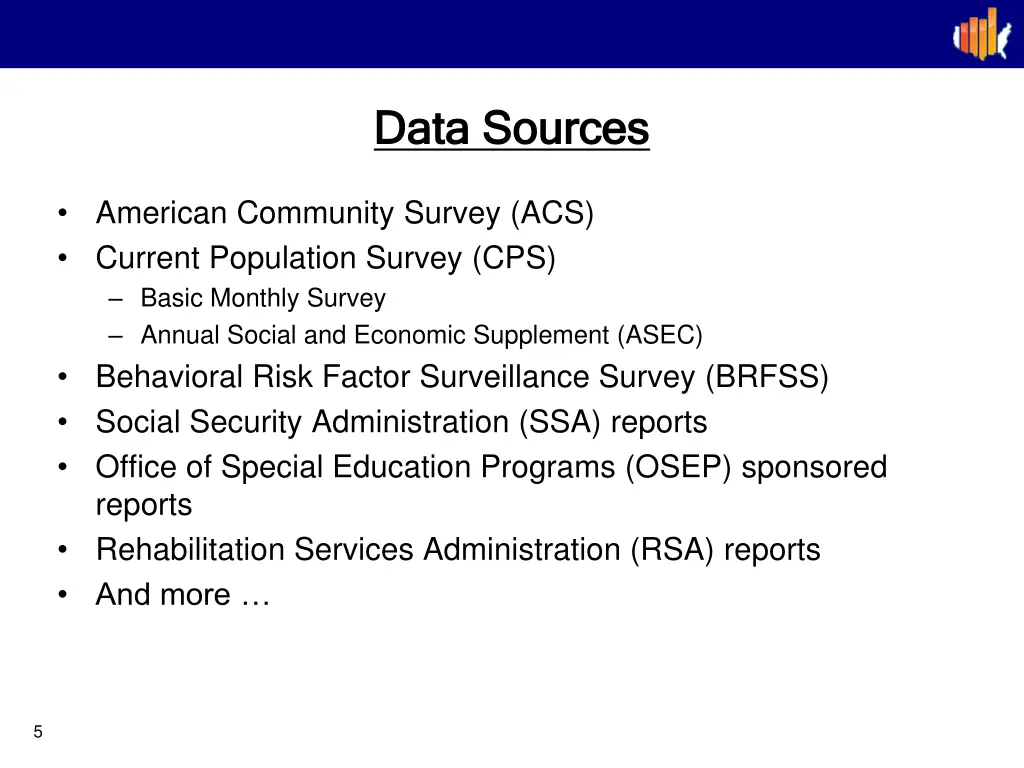 data sources data sources
