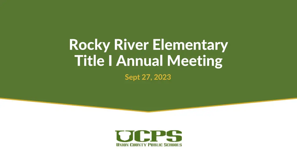 rocky river elementary title i annual meeting