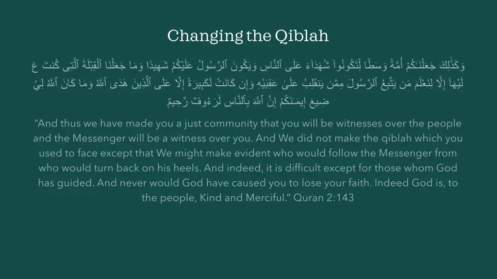changing the qiblah 15
