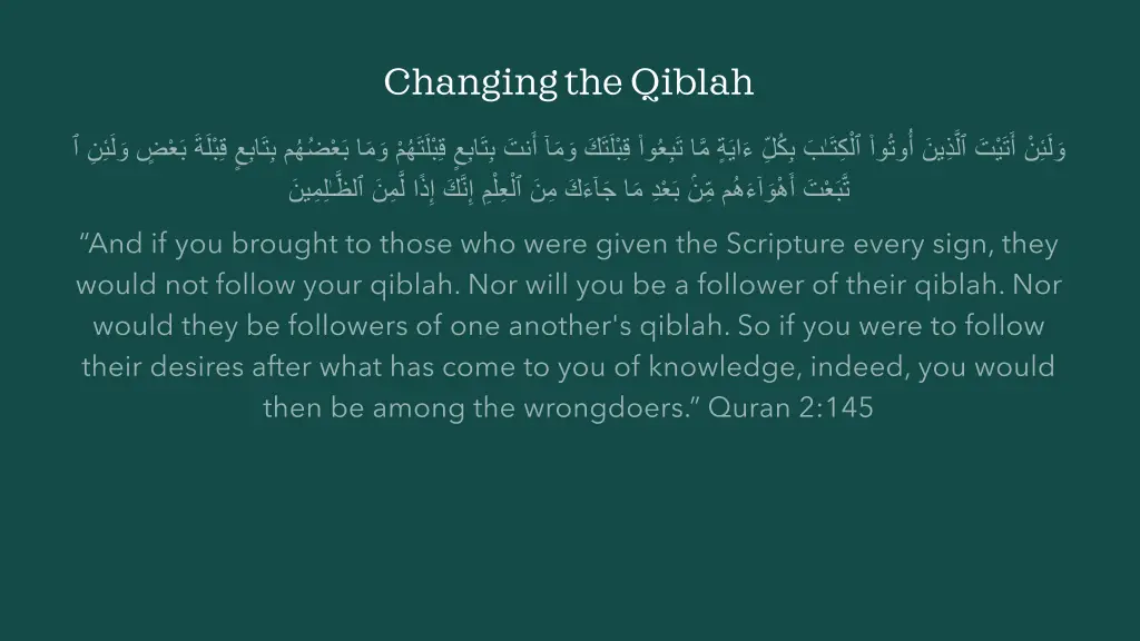 changing the qiblah 17