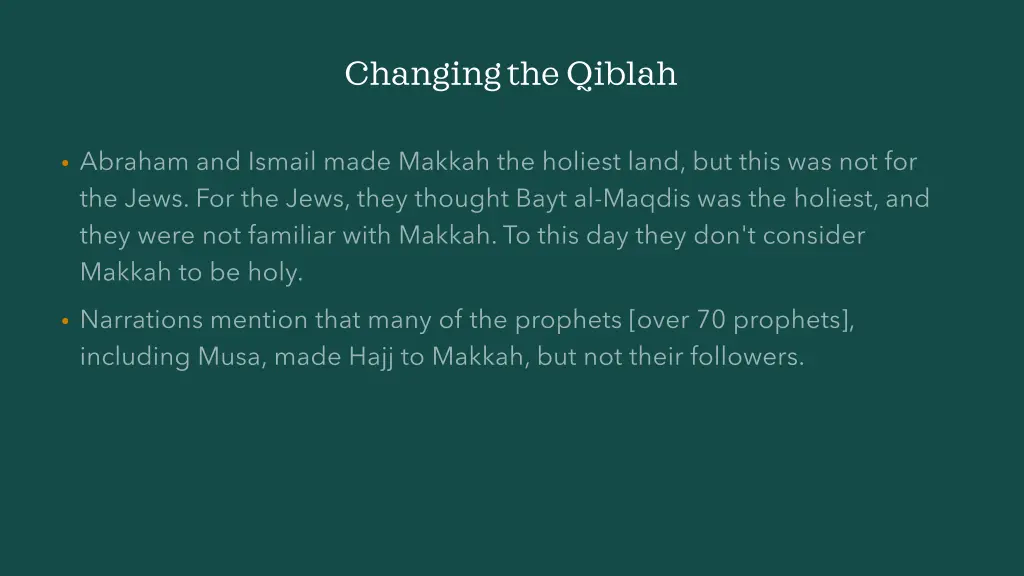 changing the qiblah 2