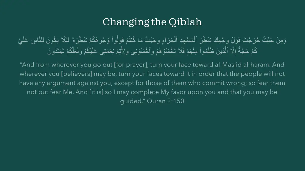 changing the qiblah 21