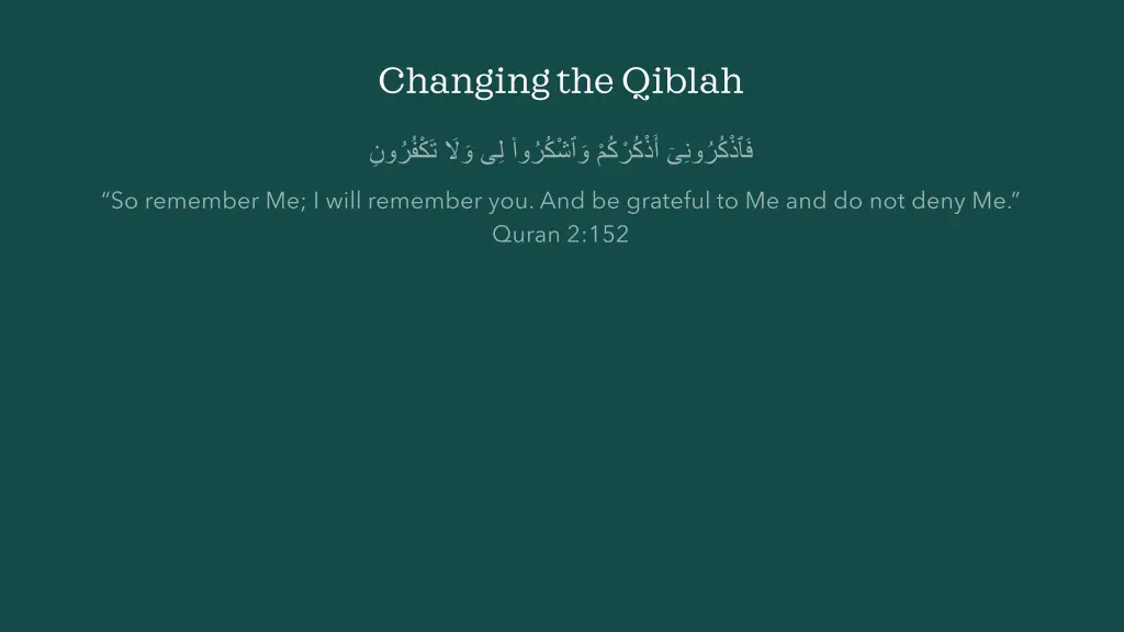 changing the qiblah 23