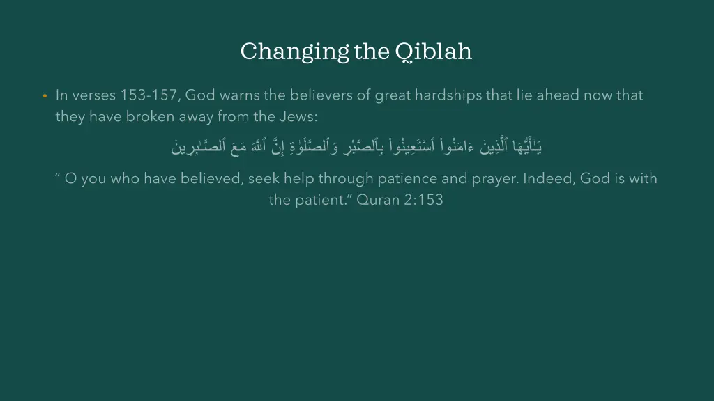 changing the qiblah 24
