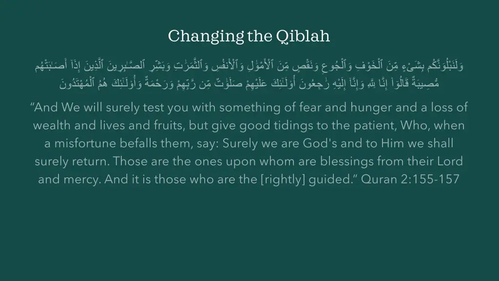 changing the qiblah 26