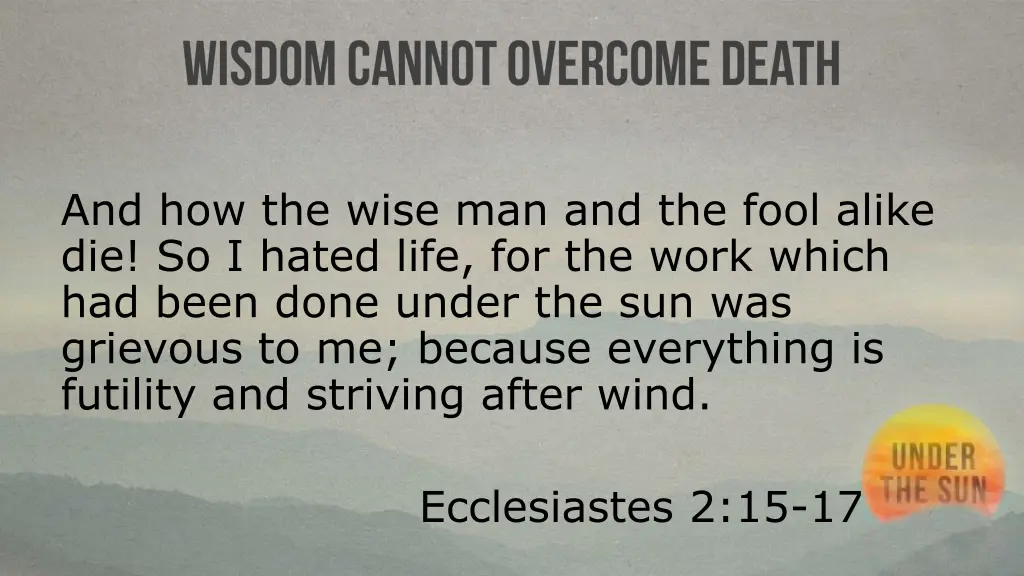 and how the wise man and the fool alike