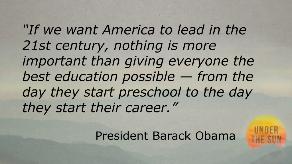 if we want america to lead in the 21st century