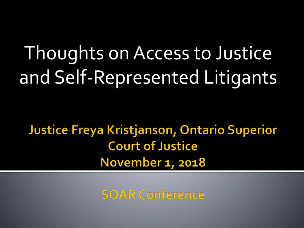 thoughts on access to justice and self