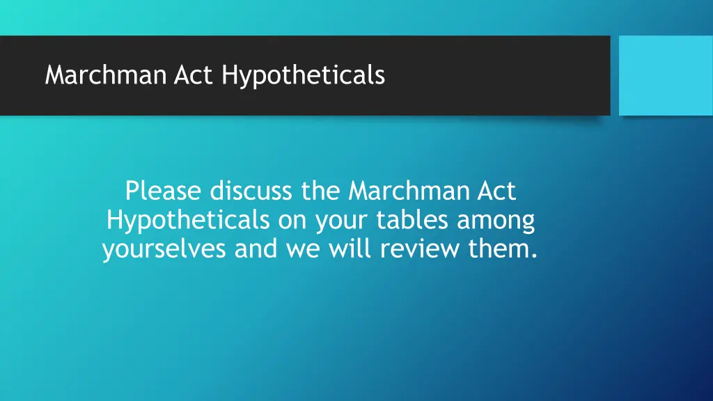 marchman act hypotheticals