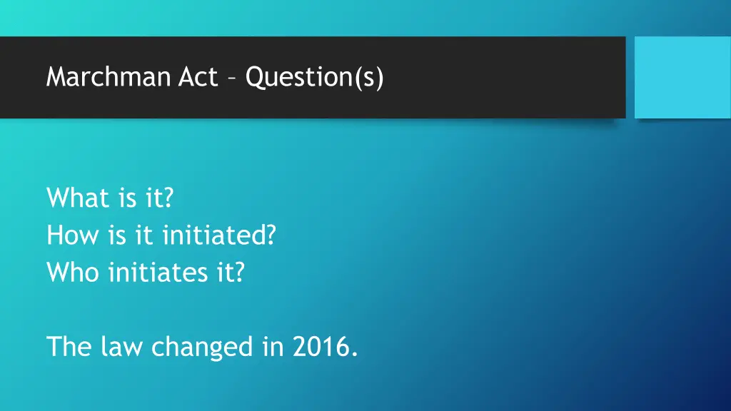 marchman act question s