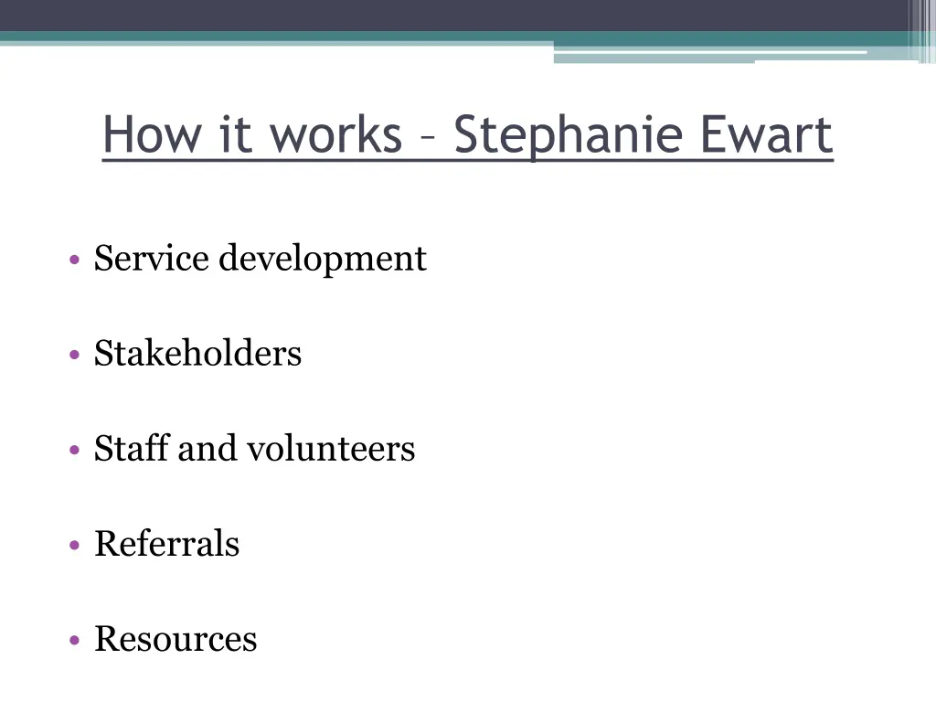how it works stephanie ewart