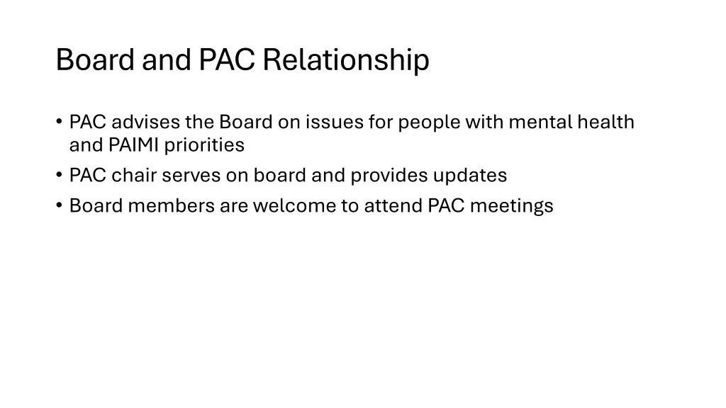 board and pac relationship