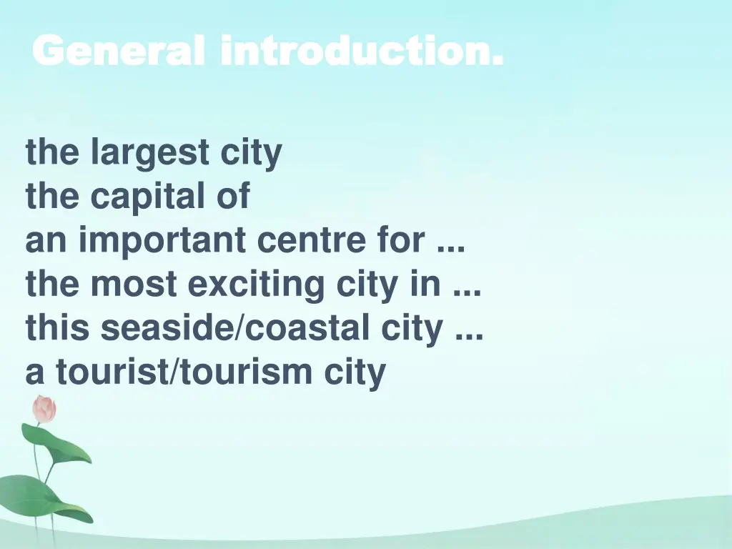 general introduction general introduction