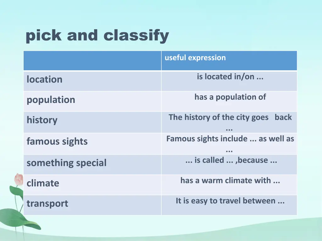 pick and classify 1