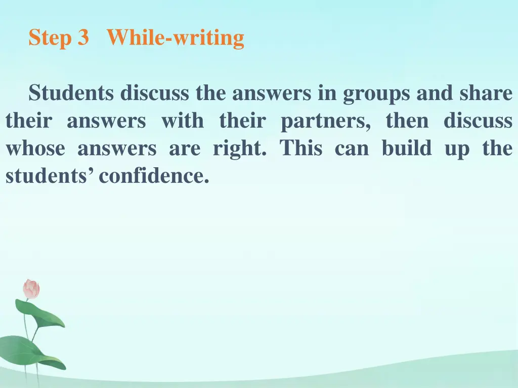 step 3 while writing