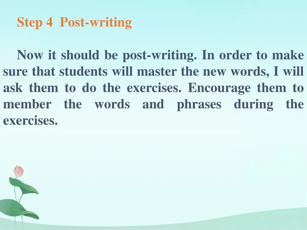 step 4 post writing