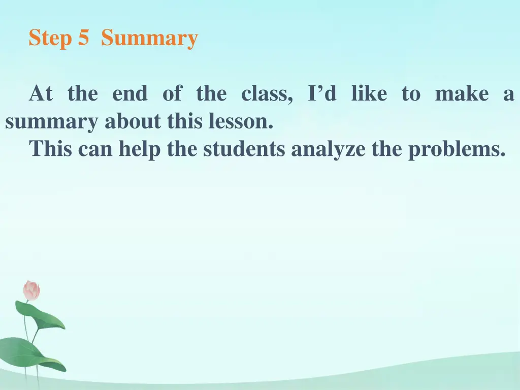 step 5 summary