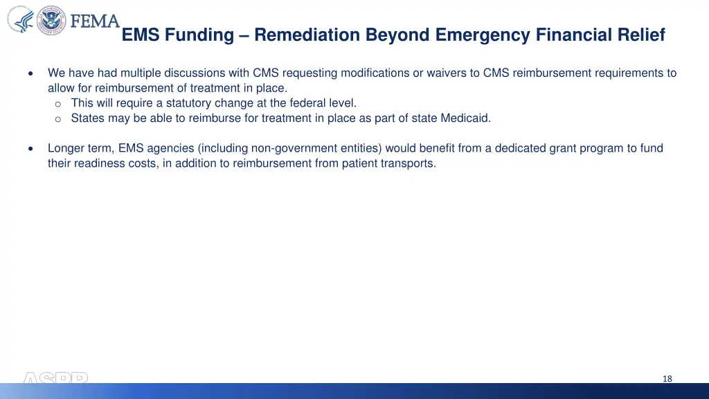 ems funding remediation beyond emergency