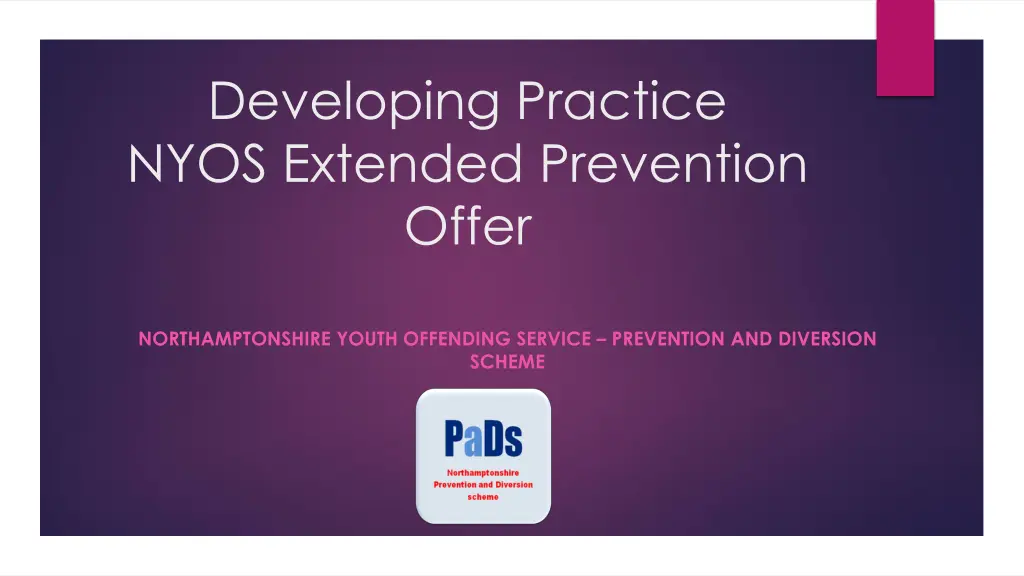 developing practice nyos extended prevention offer