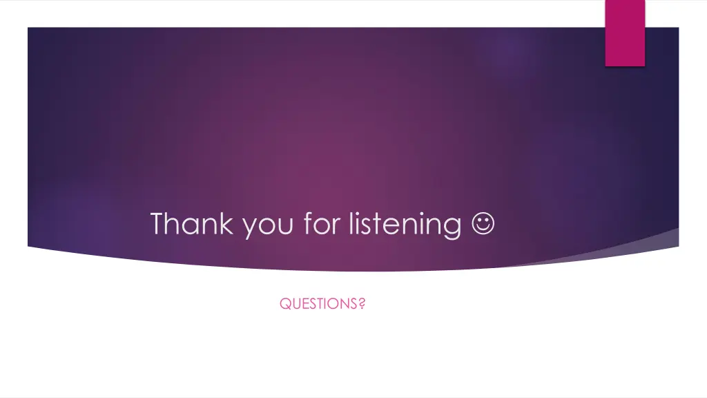 thank you for listening