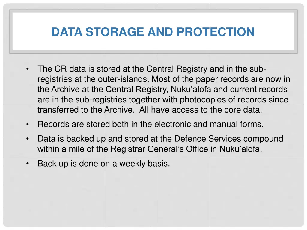 data storage and protection
