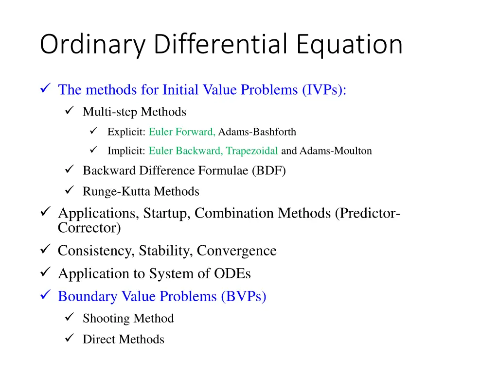 ordinary differential equation