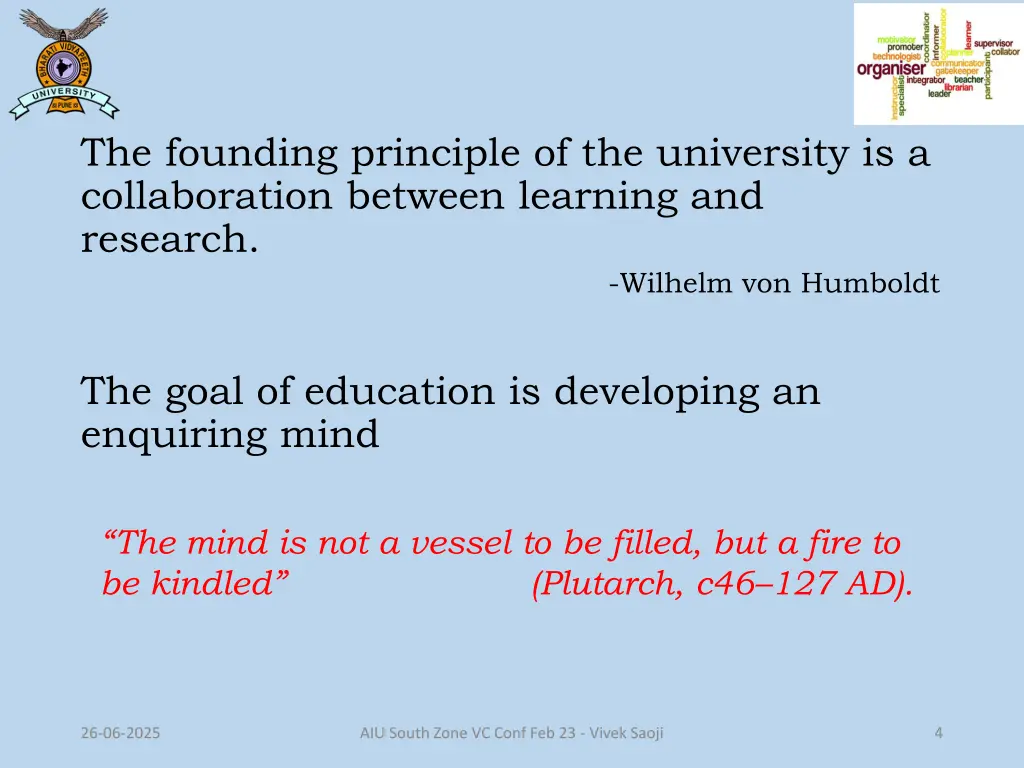 the founding principle of the university