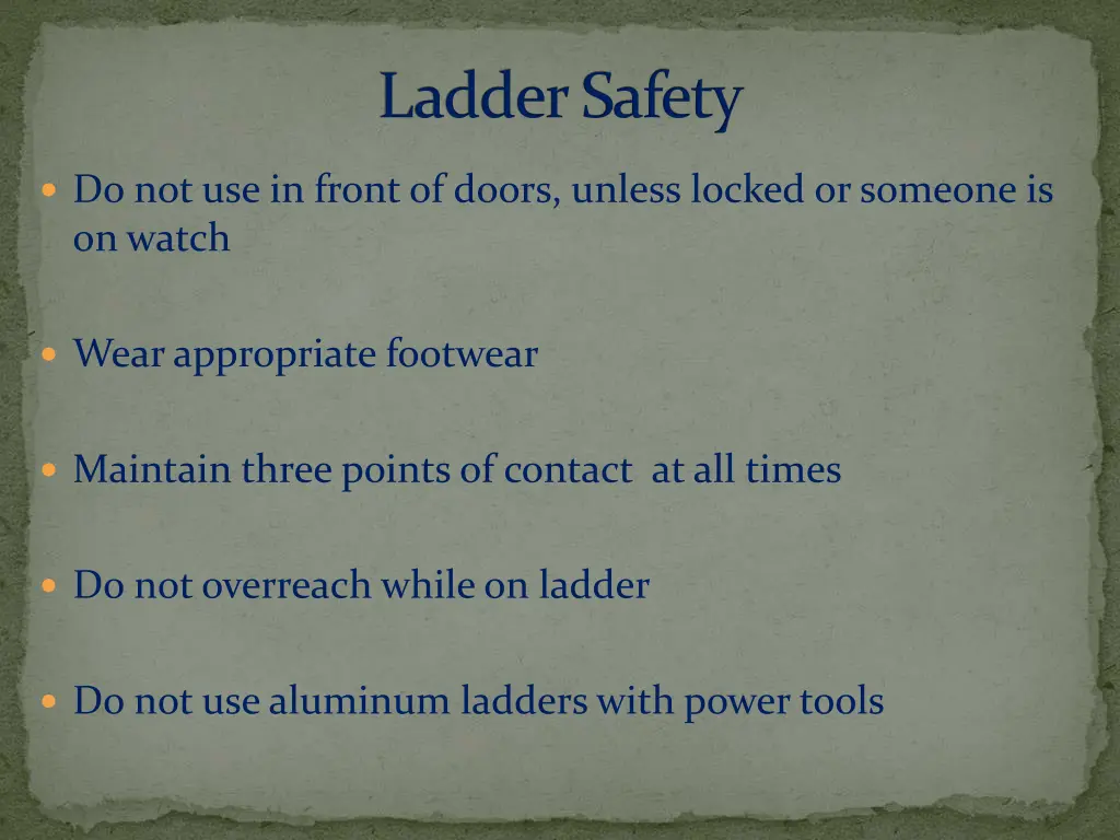 ladder safety
