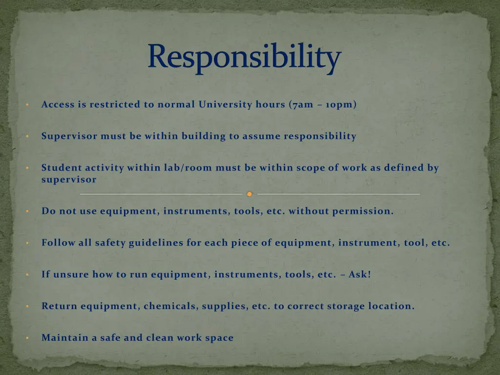 responsibility