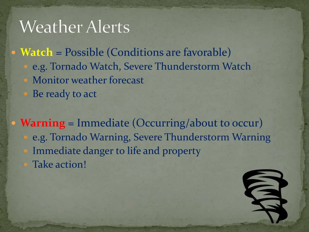 weather alerts