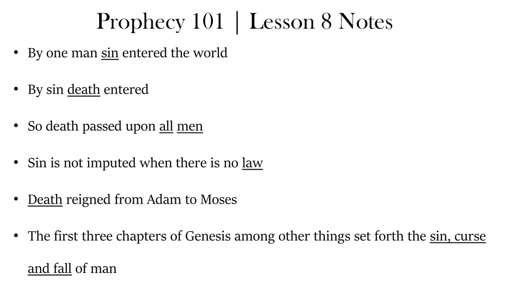 prophecy 101 lesson 8 notes