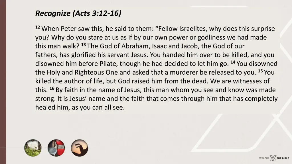 recognize acts 3 12 16