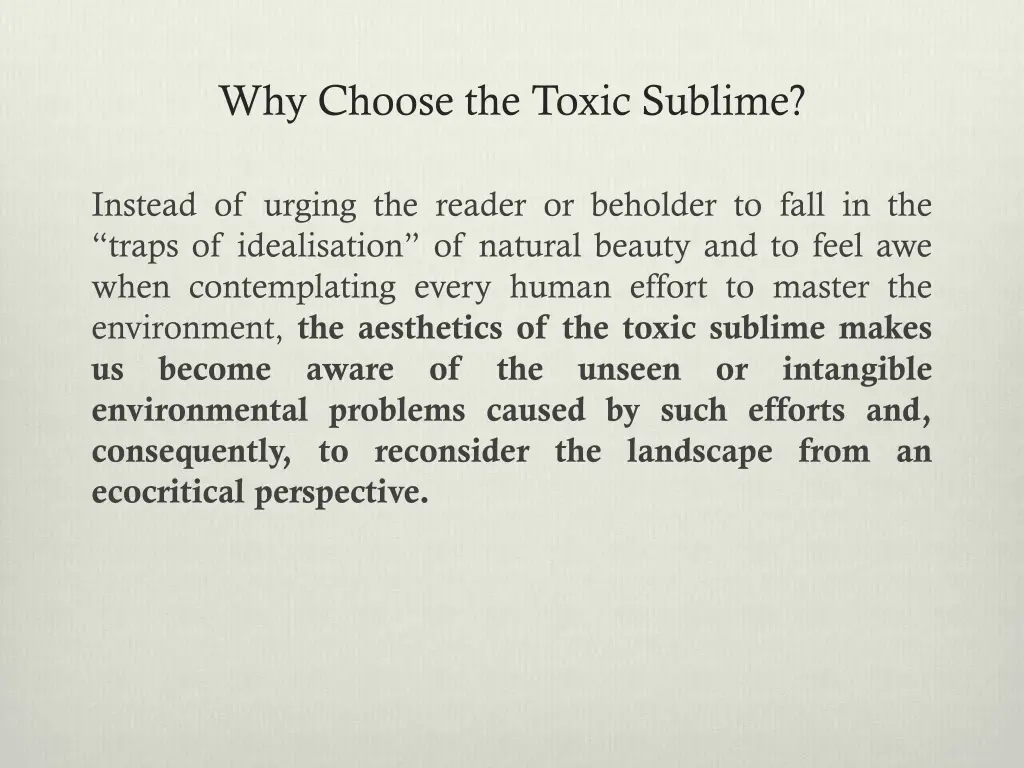 why choose the toxic sublime