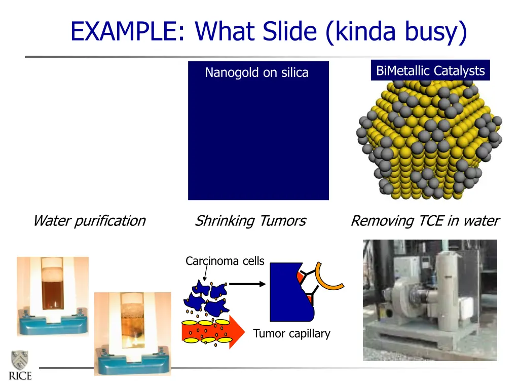 example what slide kinda busy