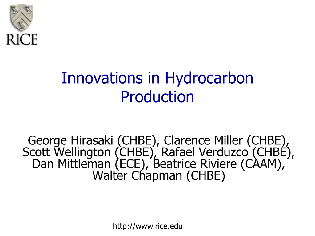 innovations in hydrocarbon production