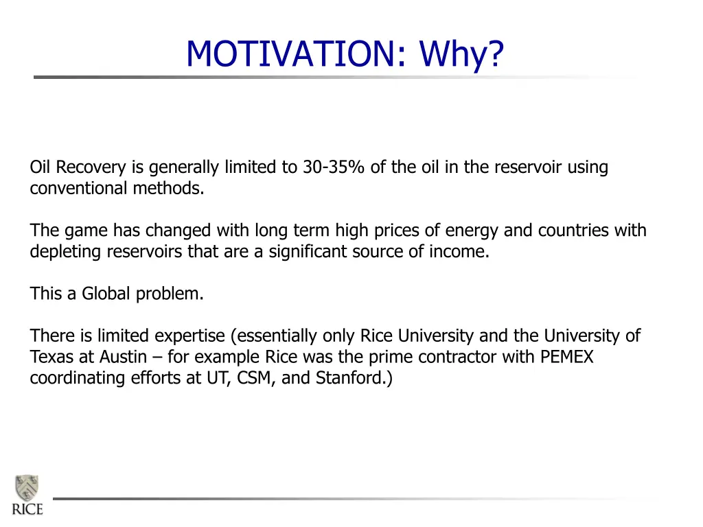 motivation why