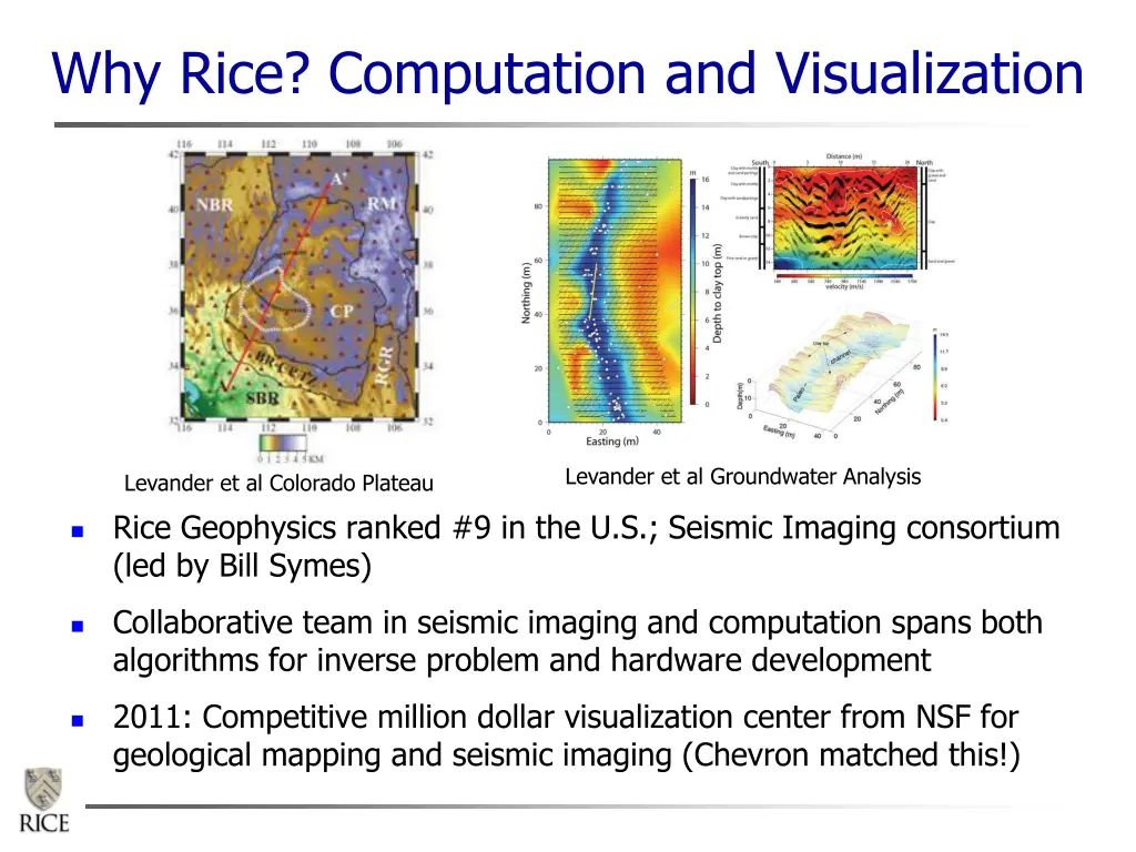 why rice computation and visualization