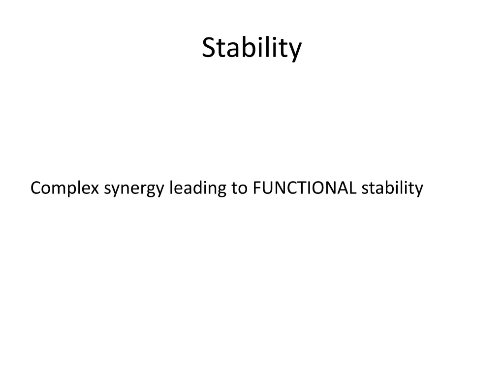 stability