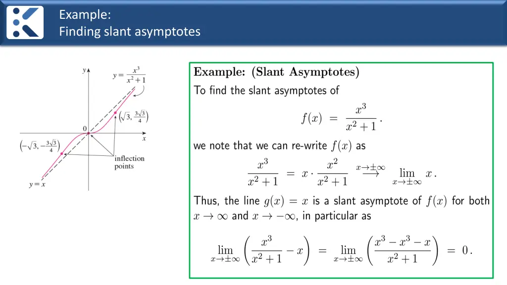 example finding slant asymptotes