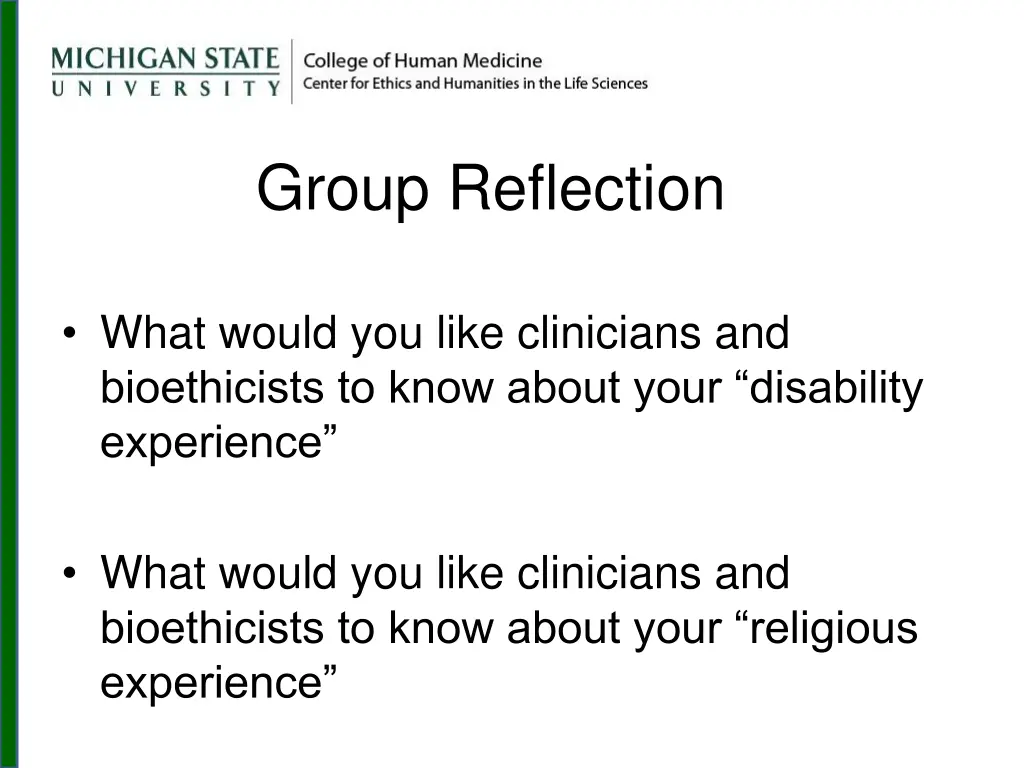 group reflection