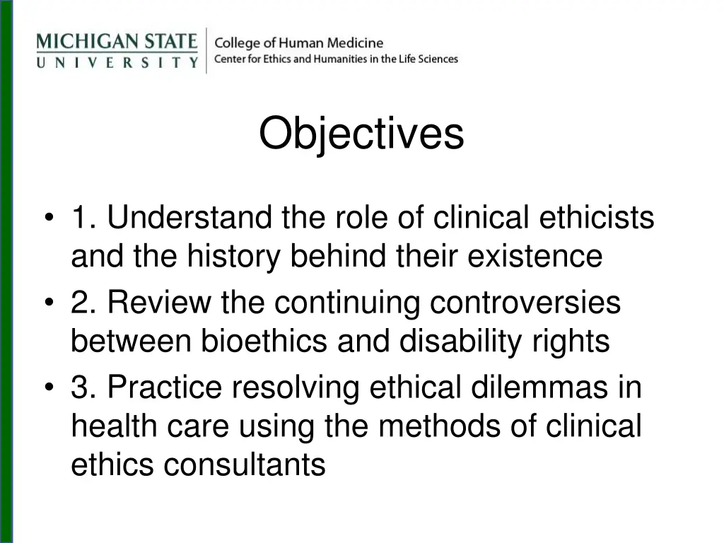objectives