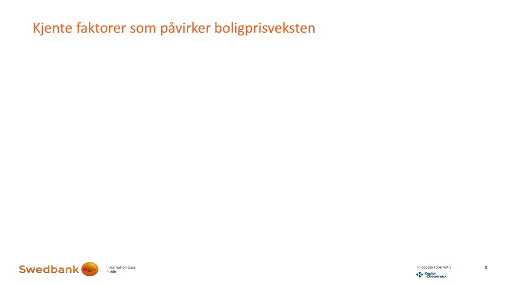 kjente faktorer som p virker boligprisveksten