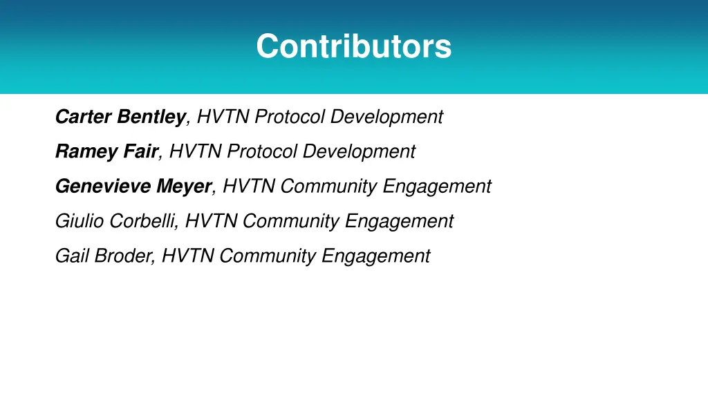 contributors