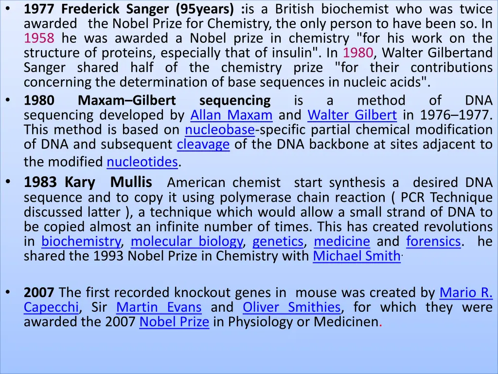 1977 frederick sanger 95years is a british