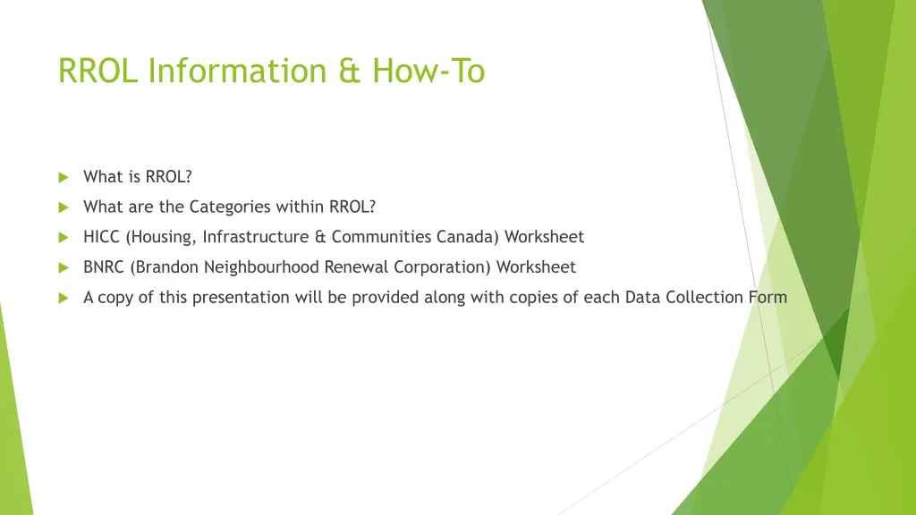 rrol information how to