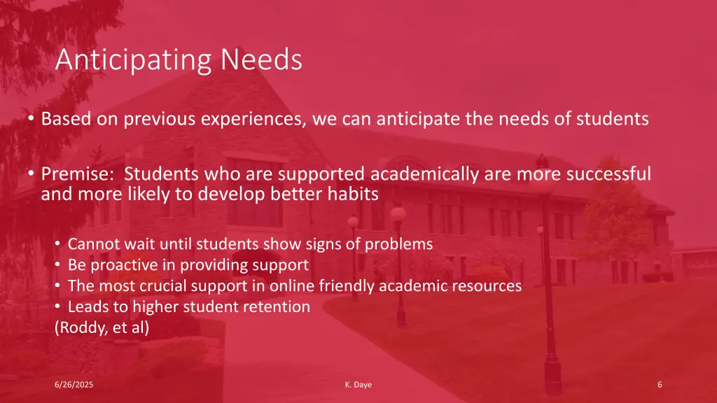 anticipating needs