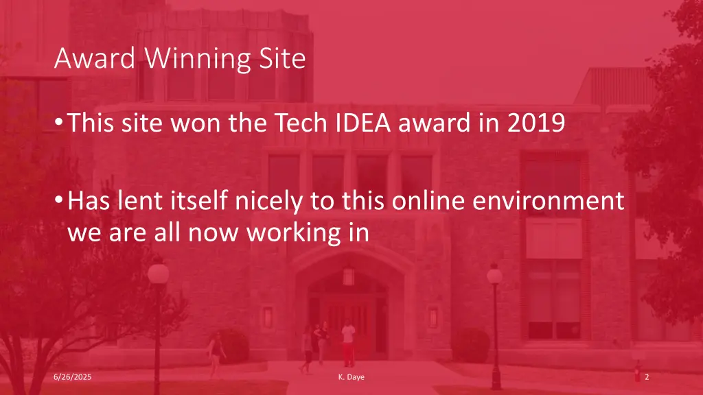award winning site